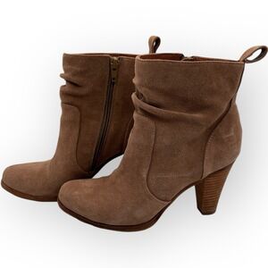 Sofft Womens Ankle Boots Barley Suede Leather Zip Up 3" Heeled Size 6.5 Western!